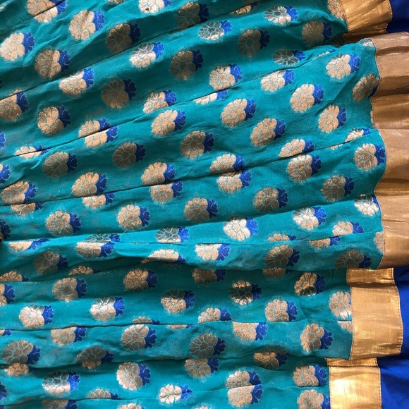 Purple and Blue Traditional Lengha - Picture 3 of 3